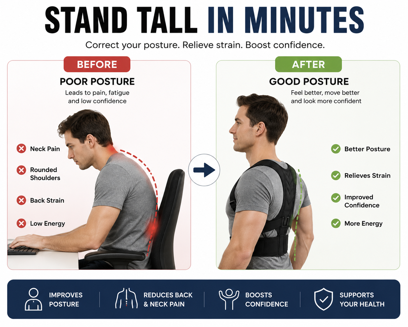 BackAlign™ Posture Corrector  Stand Taller. Feel Better Every Day.