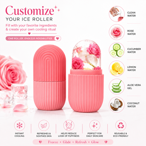 Beaulix Reusable Ice Roller for Face & Eyes | Reduce Puffiness & Refresh Skin