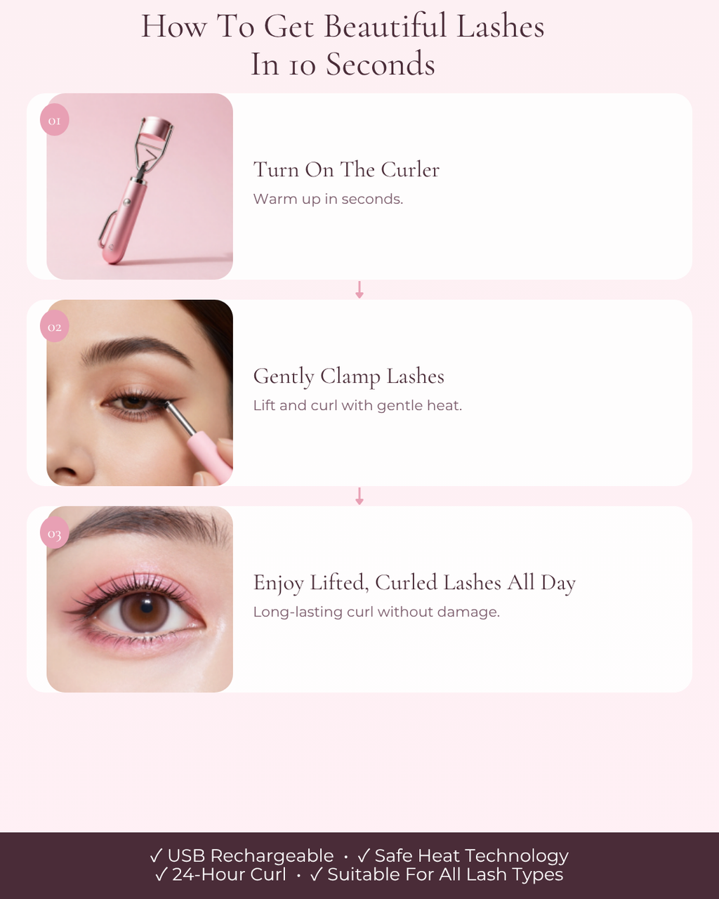 Electric Heated Eyelash Curler