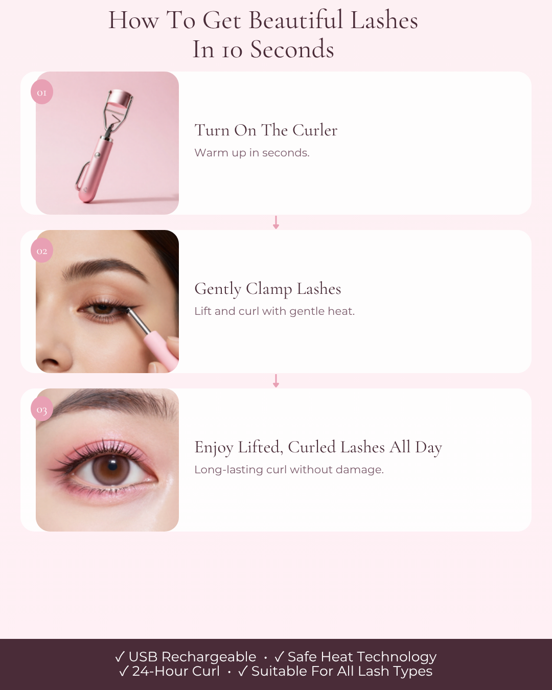 Electric Heated Eyelash Curler